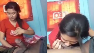 Desi kamwali girl sucking thick lund