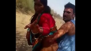 Rajasthani bhabhi fucked outdoor in standing doggy