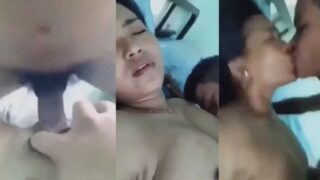 Cute Pokhara girl getting her melon boobs sucked